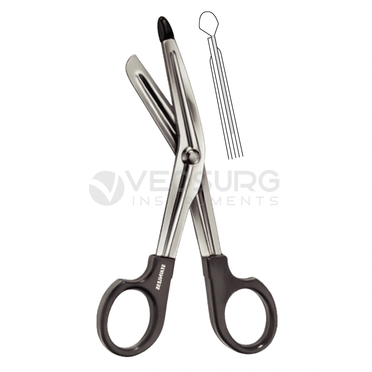 LISTER Universal Bandage Scissors Plastic Handle, Serrated