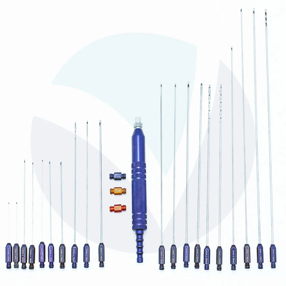 Liposuction Cannulas Set of 24 Pcs With Luer Lock Handle