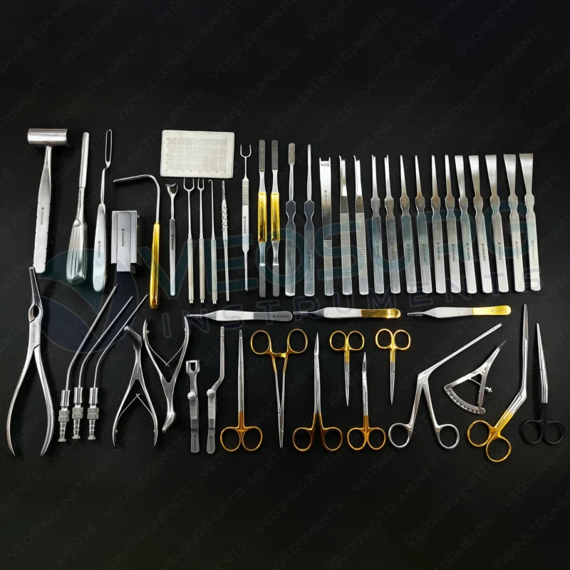 Rhinoplasty Instruments Set of 50 Pcs, Complete Set of Nasal Surgery Tools