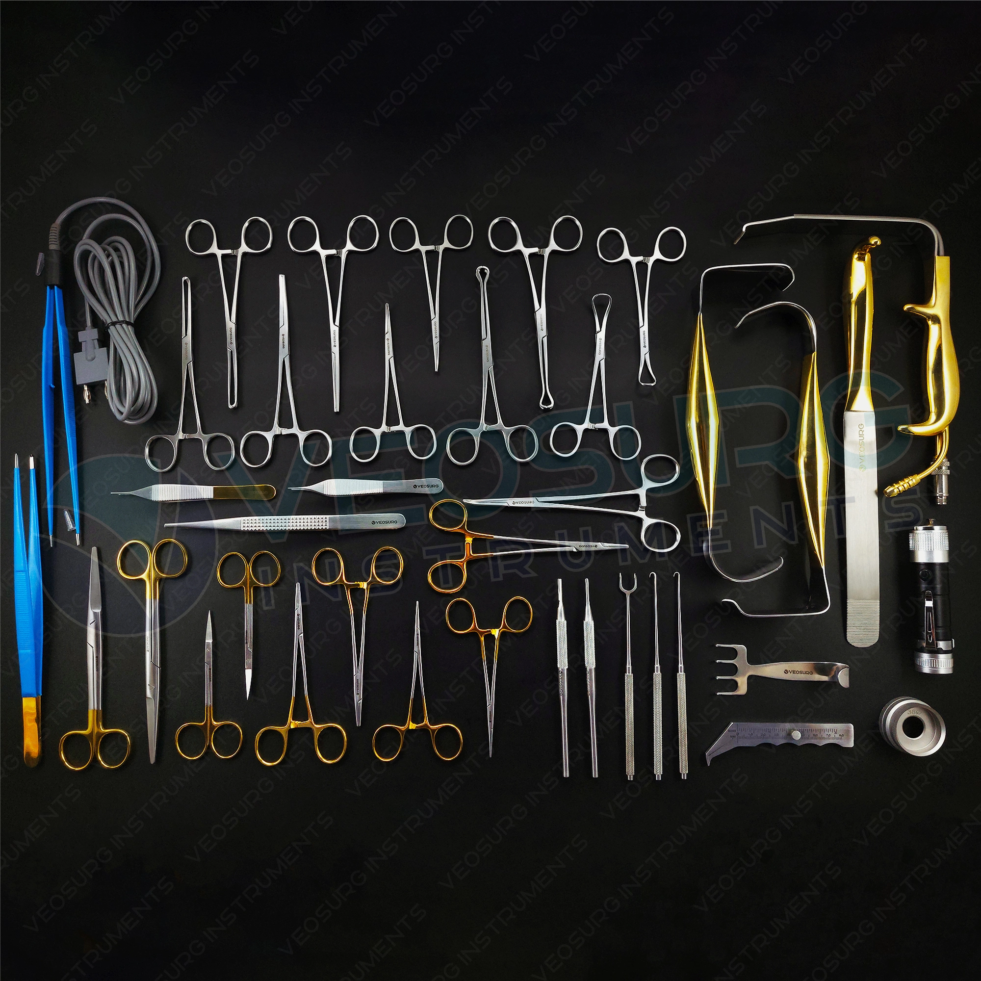 Tebbetts Breast Surgery Instruments Set of 38Pcs, Breast Augmentation Set