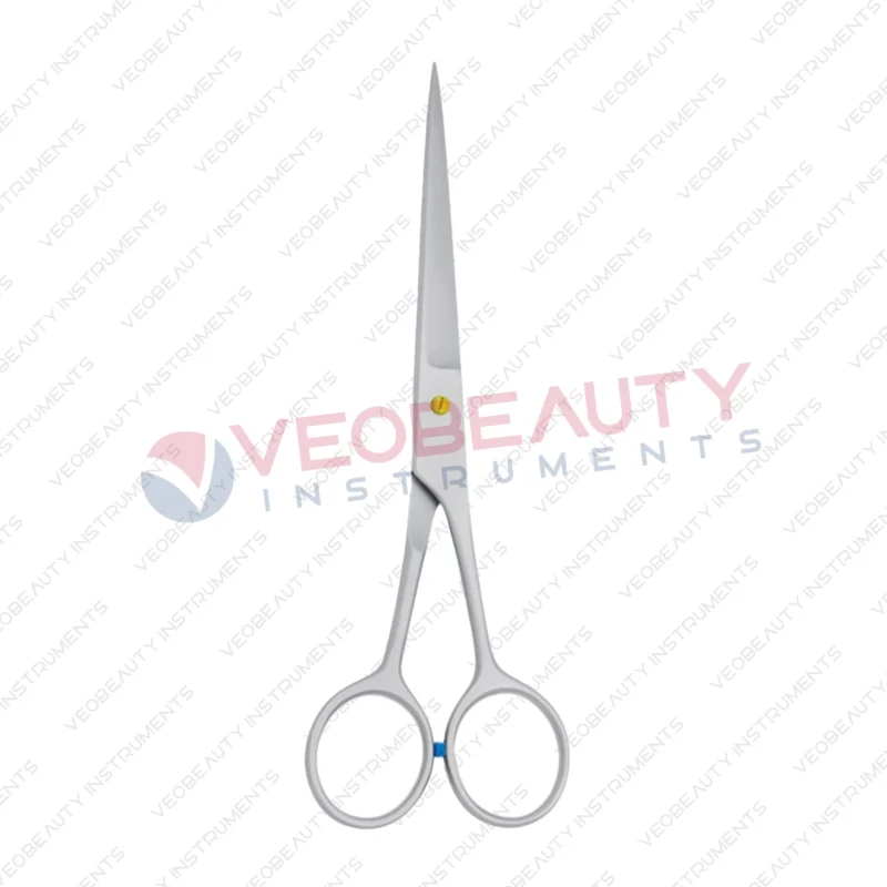 Lightweight, slim-design Supercut barber scissors with a sleek, streamlined metallic build