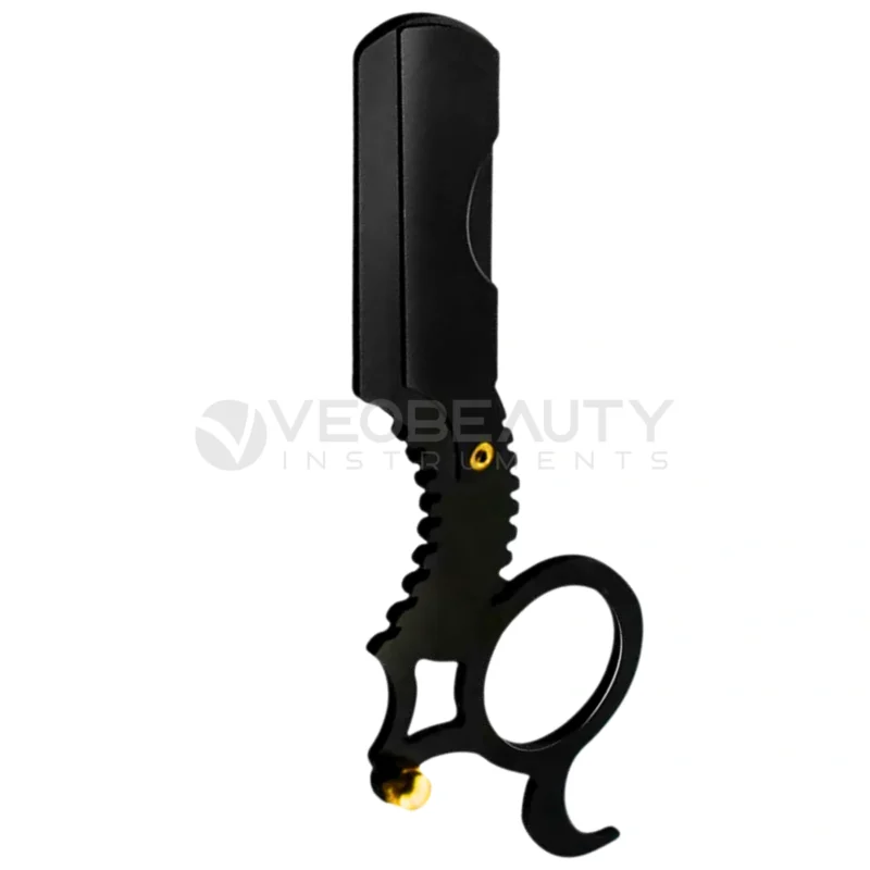 Black Color Finger Ring Hair Shaving Razor Barber Men's Cut Throat Hair Shaver