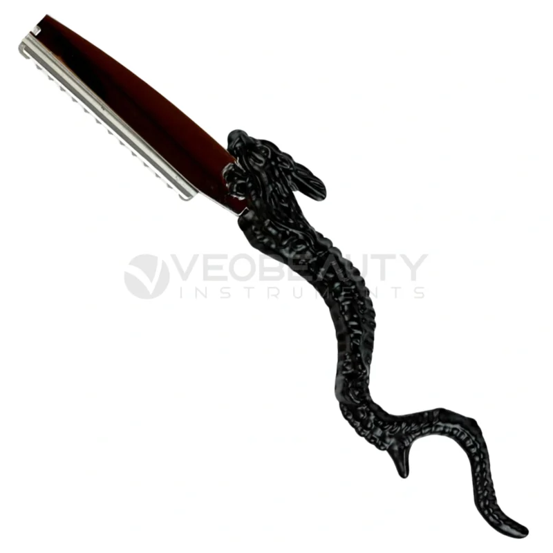 Dragon Handle Straight Razor Professional Barber Razor - Black Colour
