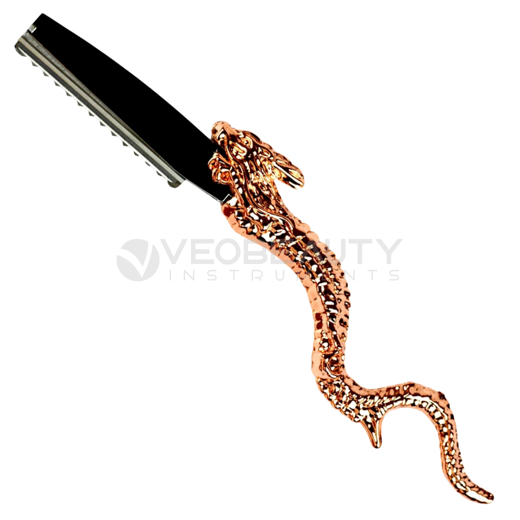 Dragon Handle Straight Razor Professional Barber Razor - Rose Gold Colour