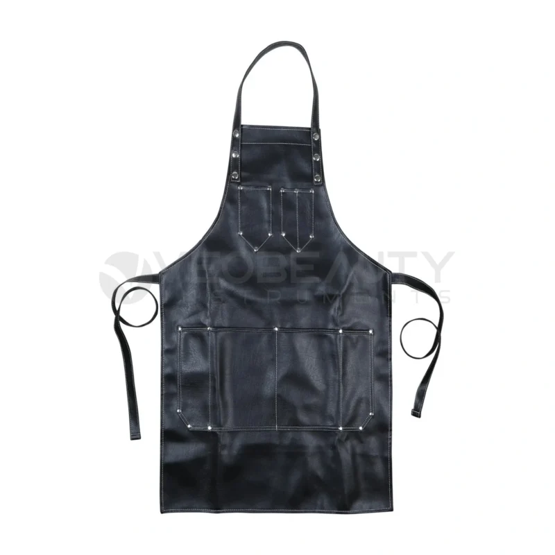 Leather Barber Apron Black Professional Salon Apron