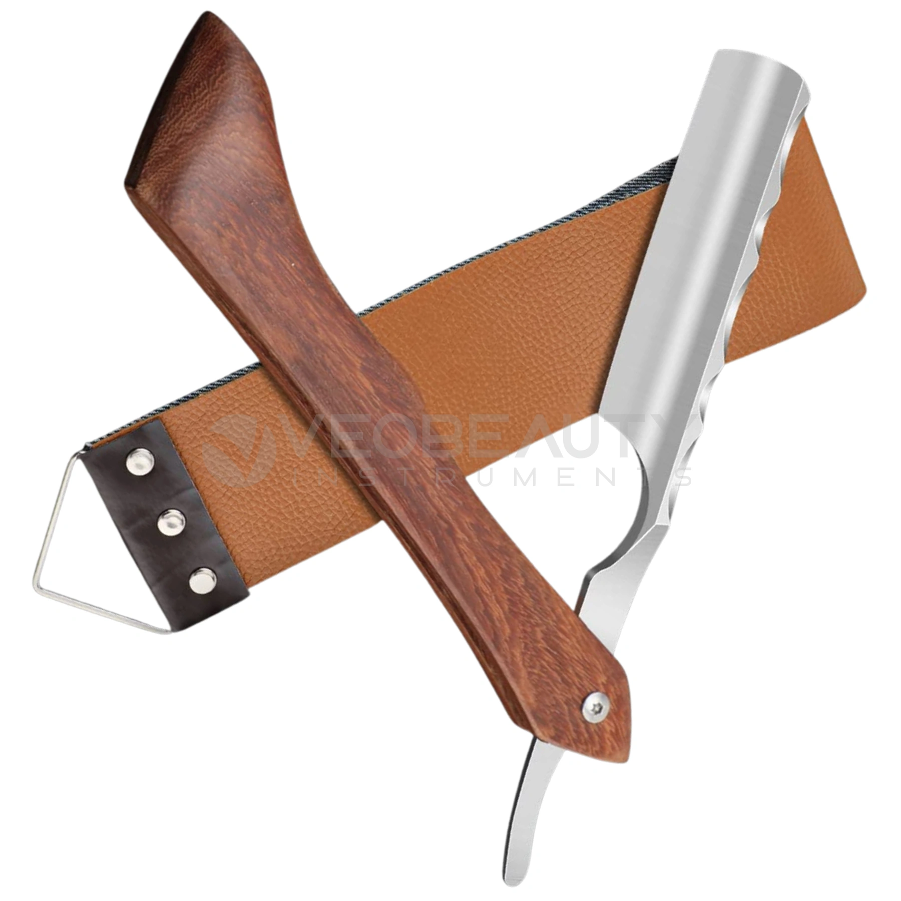 Professional Cut Throat Shaving Razor With Wooden Handle