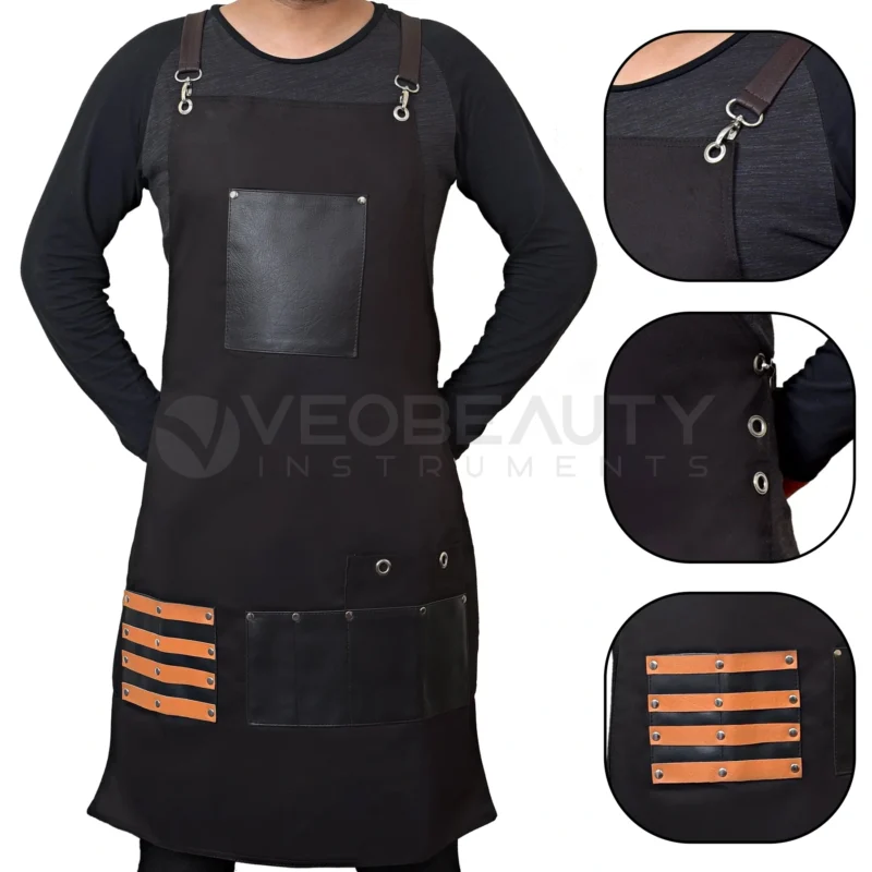 Alternative view of Professional Denim Jeans Apron Barber Salon Apron Black