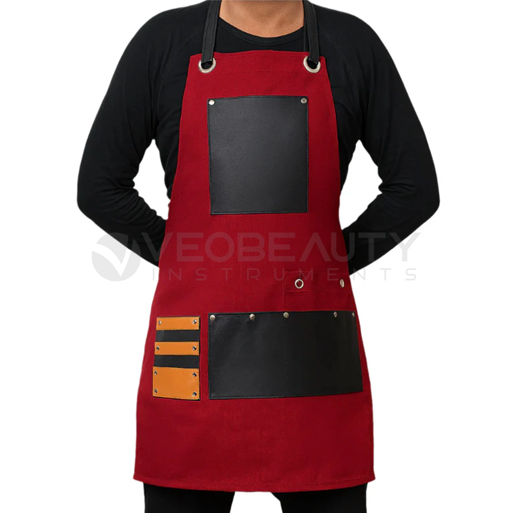 Professional Denim Jeans Barber Apron Maroon Color