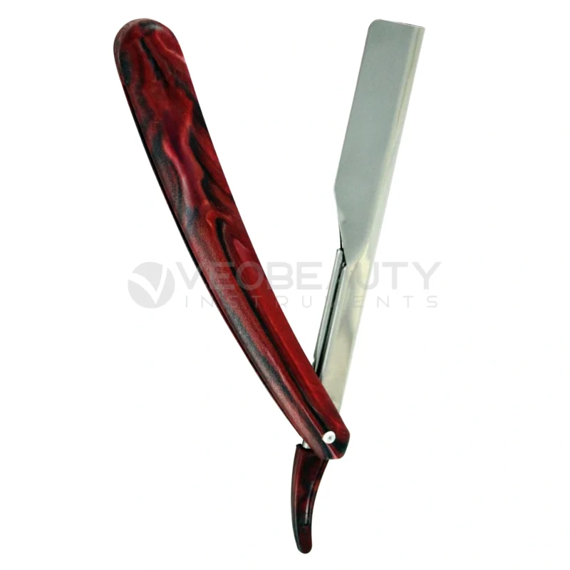 Straight Edge Barber Razor Dark Red Color